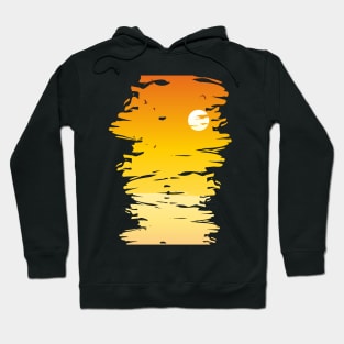 Sunset View Landscape Vacation Summer Birds Hoodie